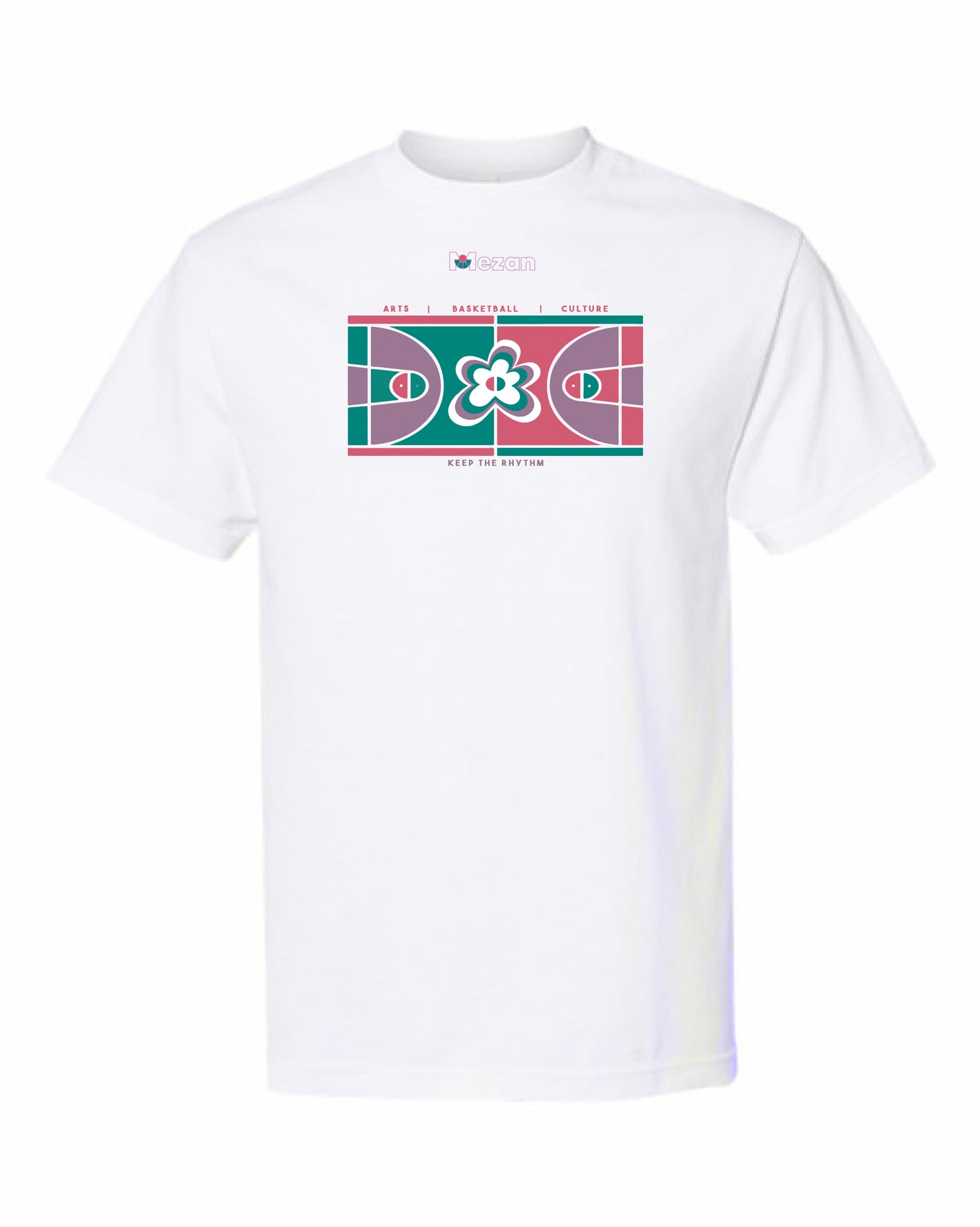 FLOWER COURT WHITE. T-shirt unisex blanc