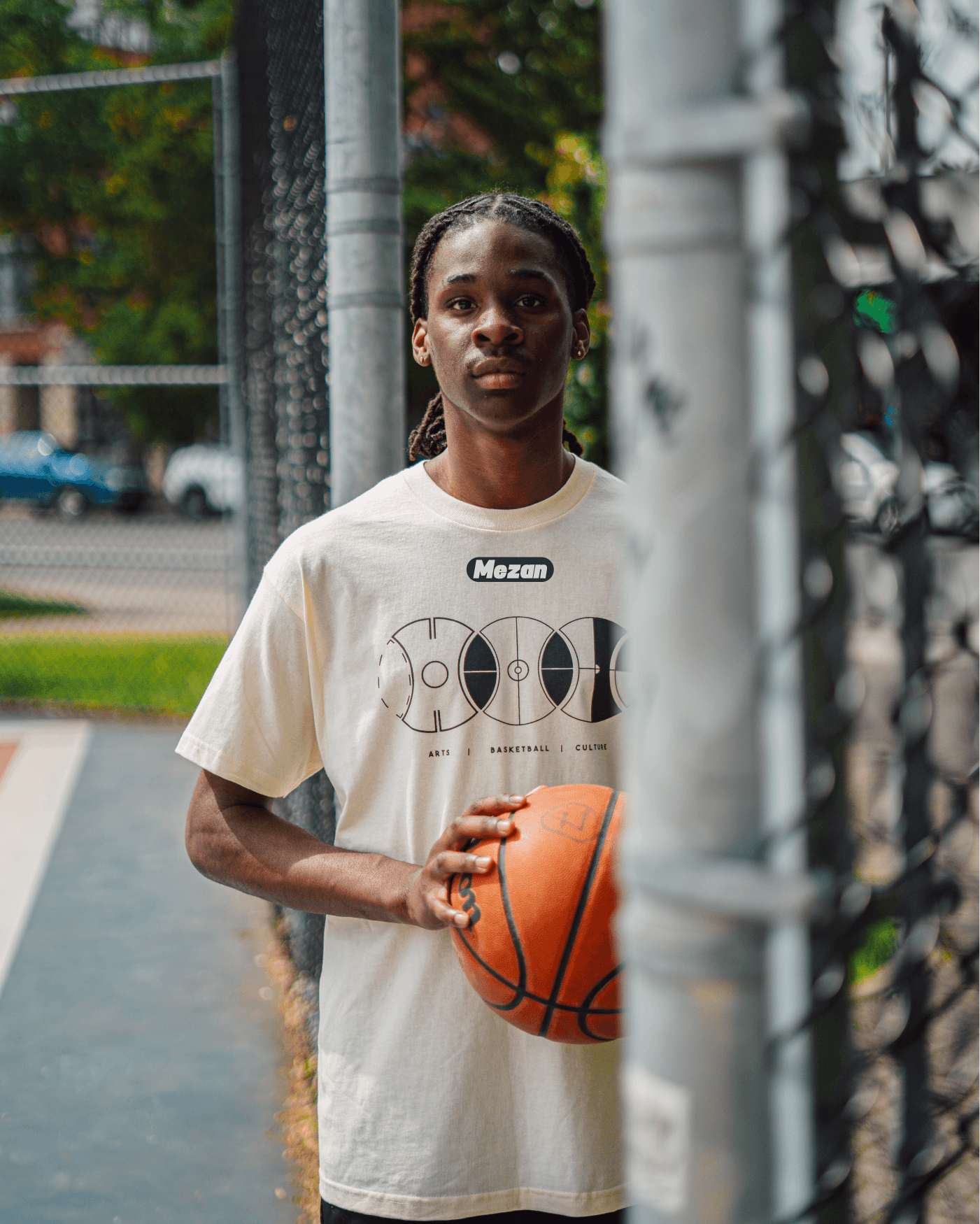 HIP HOP HOOPS. T-shirt unisex crème
